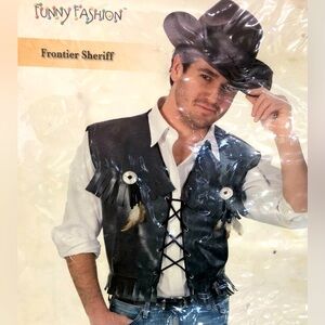 Fashion Frontier Sheriff Halloween Costume Vest Men's Large